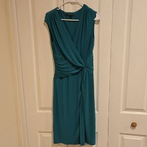 Lauren Ralph Lauren Green Twist Midi Dress